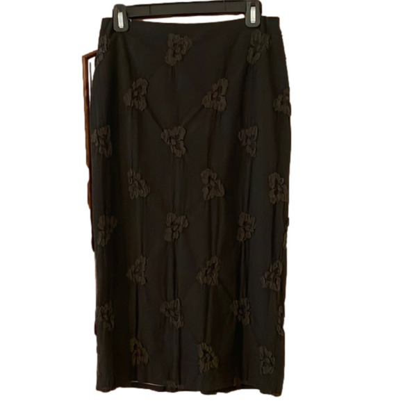 40 Purification Garcia Spanish Designer. Dark green stunning skirt floral 6